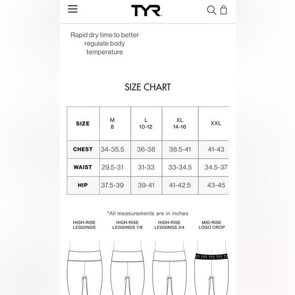 TYR Joule Elite™ Women's High-Rise 25" Leggings - Solid SZ L - Picture 6 of 7